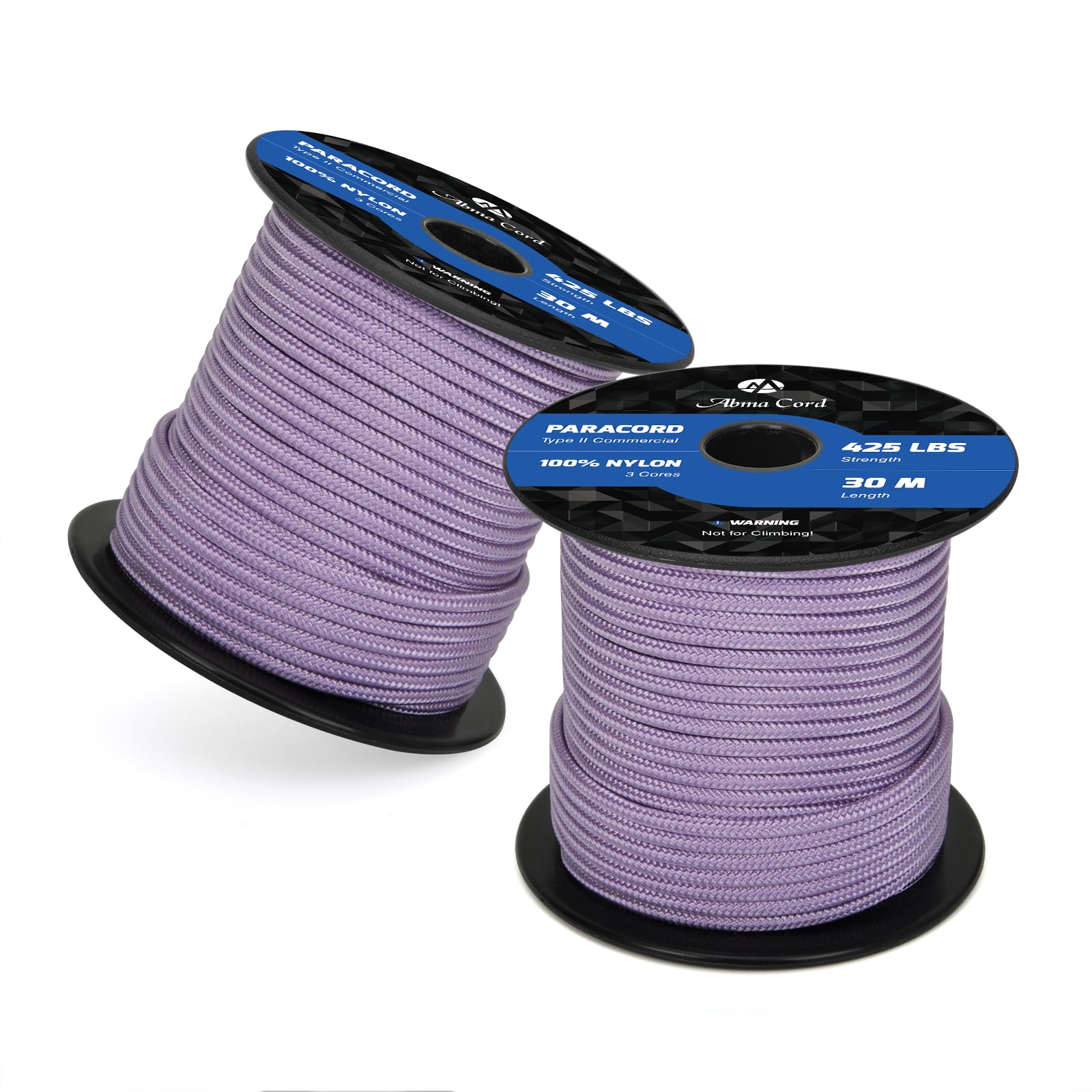 Abma Cord Paracord 425 lbs 3mm 100% Nylon 30M - Lilac
