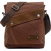 Sechunk Canvas Shoulder Bags Crossbody Bags Messenger Bags Purse Daypack for Men Women