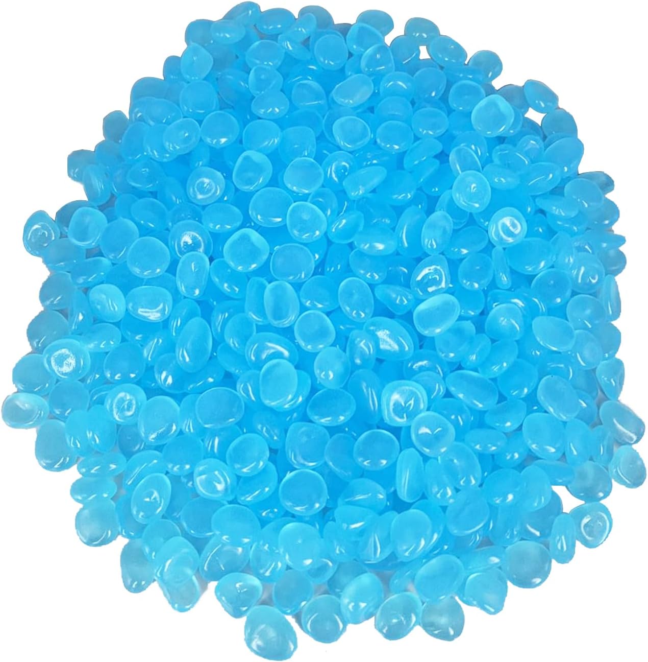 Hardscaping Materials - SEETOOOGAMES Glow in The Dark Rocks for Decoration,Blue Color Luminous Plastic Pebble Stones-500PCS