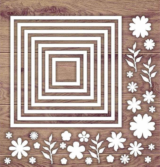 CrafTreat Laser Cut Chipboard Embellishments for Scrapbooking Nested