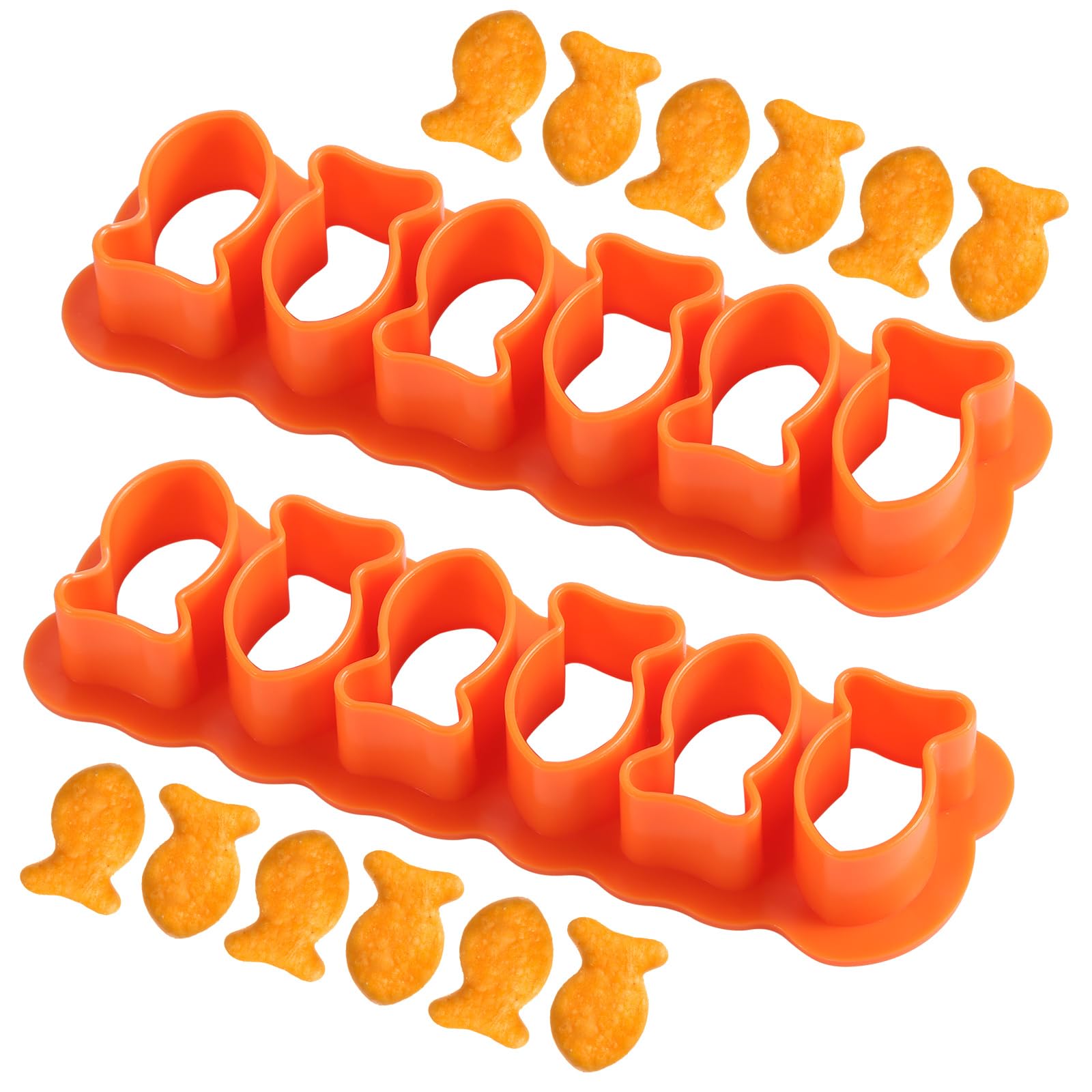 Photo 1 of 2pcs Mini Gold Fish Cracker Cutter, Small Fish-Shaped Cookie Cutter 6 Fishes Tiny Cute Goldfish Animal Biscuit Baking Tool for Chocolate Ice Clay Soap Kitchen Gadgets (Orange) AND Theme Birthday Party Candle  (9 and 0)