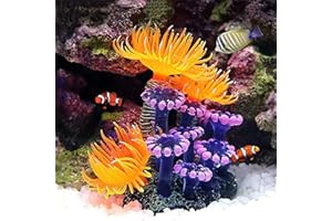 senlinlv Artificial Coral Aquarium Decoration Fish Tank Simulation Silicone Plants Flower Plastic Soft Sea Anemone Landscape Decoration