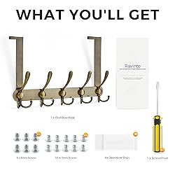 Ravinte Over The Door Hooks, 1 Pack Over The Door