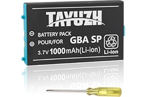 TAYUZH Battery Replacement for Nintendo Gameboy Advance SP Rechargeable Lithium-ion Battery for Nintendo GBA SP AGS-001 SAM-003 with Screwdriver