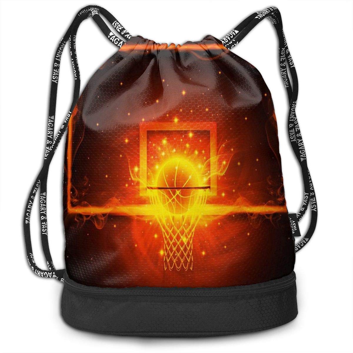 NE Mochila Deportiva con cordón Mochila de Baloncesto y Fuego ...