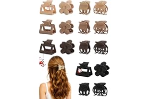16 PCS Small Hair Clips for Women & Girls, Durable Matte Claw Clips for Thin Hair, Strong Hold Nonslip Medium Hair Claw Clips