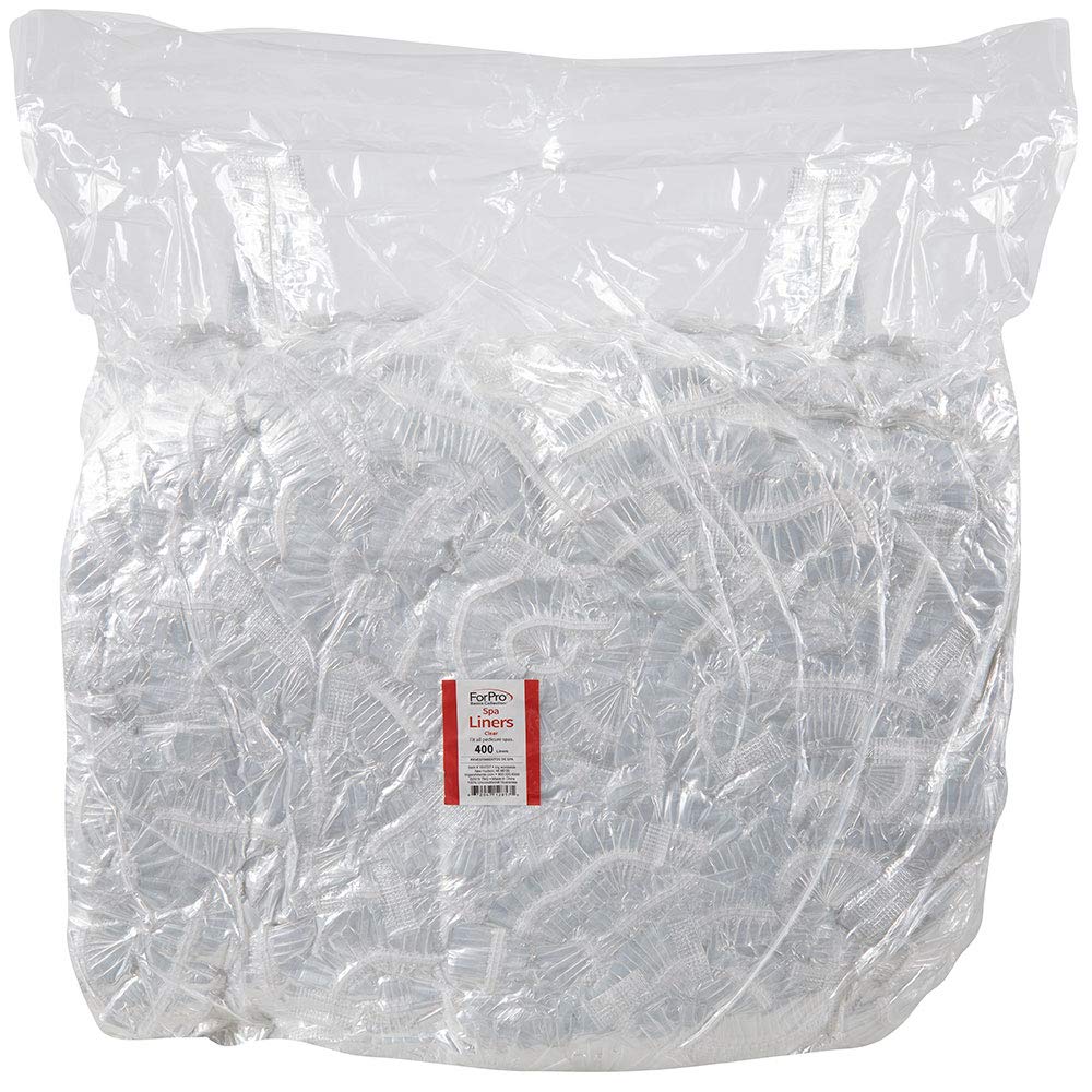 ForPro Basics Spa Liners, Clear, Fit All Pedicure Spas, Disposable Pedicure Liners, 400-Count: Beauty