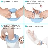 EVERCRYO Waterproof Adult Arm Cast Cover - Blue, Soft Silicone Seal view 2