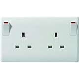 Masterplug Nexus 822CON 13 A 1-Gang to 2-Gang Moulded Converter Switched Socket