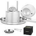 VEVOR Ice Ball Press, 2.4" Ice Ball Maker, Aircraft Al Alloy Ice Ball Press Kit for 60mm Ice Sphere, Ice Press with Tong and Drip Tray, for Whiskey, Cocktail, Bourbon, Scot on Party & Holiday, Silver