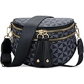 KKXIU Crossbody Sling Bag for Women Trendy Fanny Pack Vegan Leather Chest Bag | Trendy