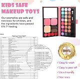 Aomig 12Pcs Kids Makeup Set Pink Palette Non-Toxic Washable Gift view 4