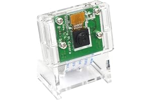 JUN-ELECTRON 5MP 1080P Video Camera Module for Raspberry Pi 4 Model B, Pi 3 b+, Pi Zero W Camera with Case Flex Cable (Camera + Holder)