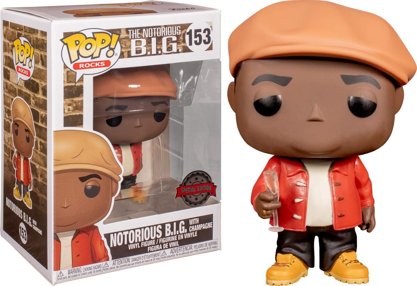Funko Pop! Rocks The Notorious B.I.G. with Champagne #153, Black - Image 3