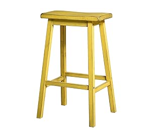 Acme Furniture Gaucho Bar Stool (Set of 2), Antique Yellow