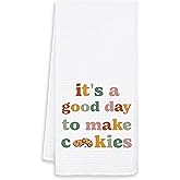 OSLYSOF Baking Gifts for Women Kitchen Towels, Tea Towels for Baking Lovers, It's a Good Day to Make Cookies Decorative Dish Hand Towels for Kitchen Decor, 16x24 Inch