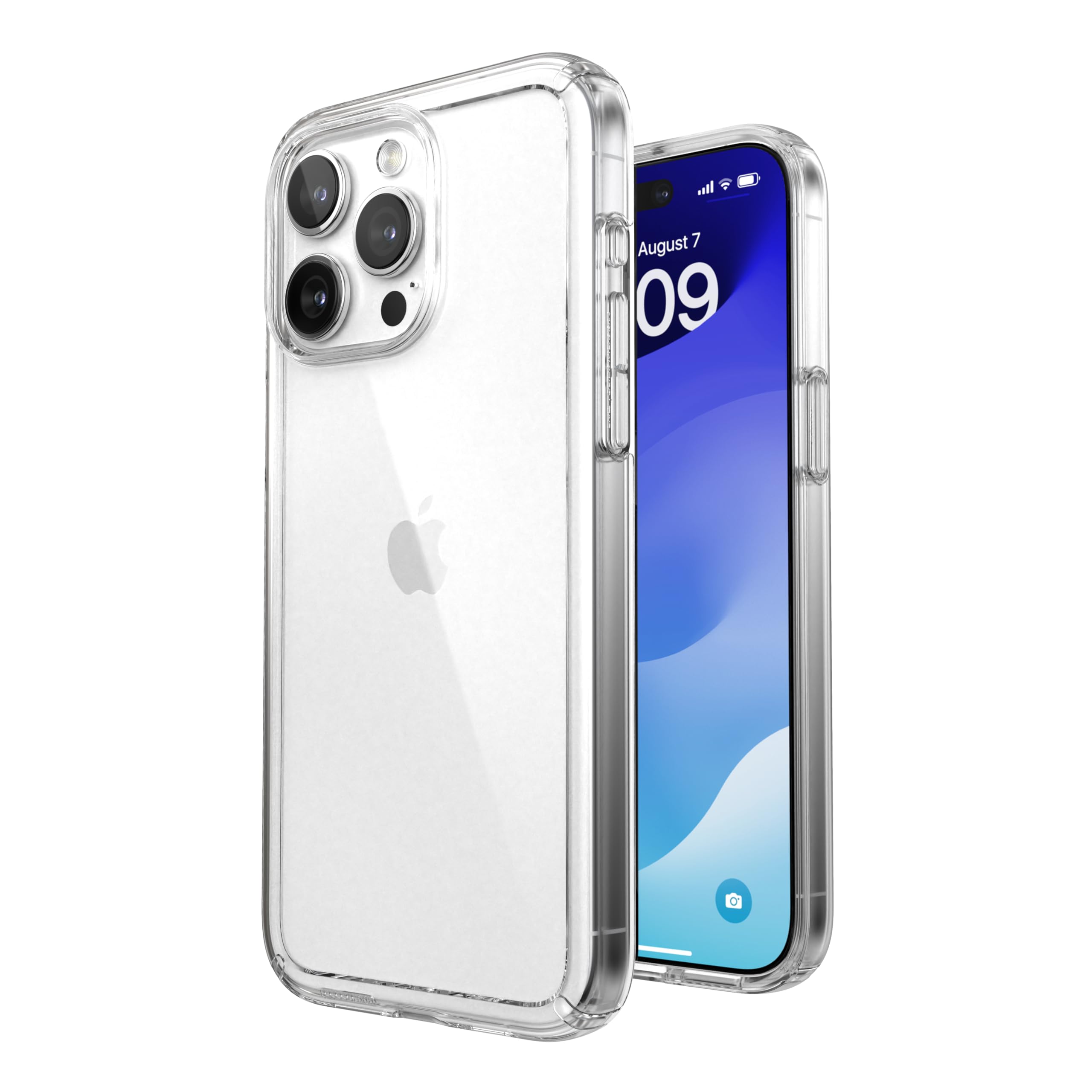 Photo 1 of Speck Clear iPhone 15 Pro Max Case - Slim, Drop Protection - Scratch Resistant, Anti-Yellowing, 6.7 Inch Phone Case - GemShell Clear