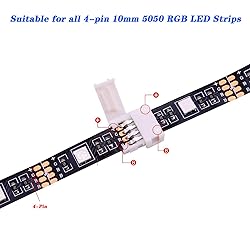 Mudder 30 Pieces RGB LED Strip Connector Full