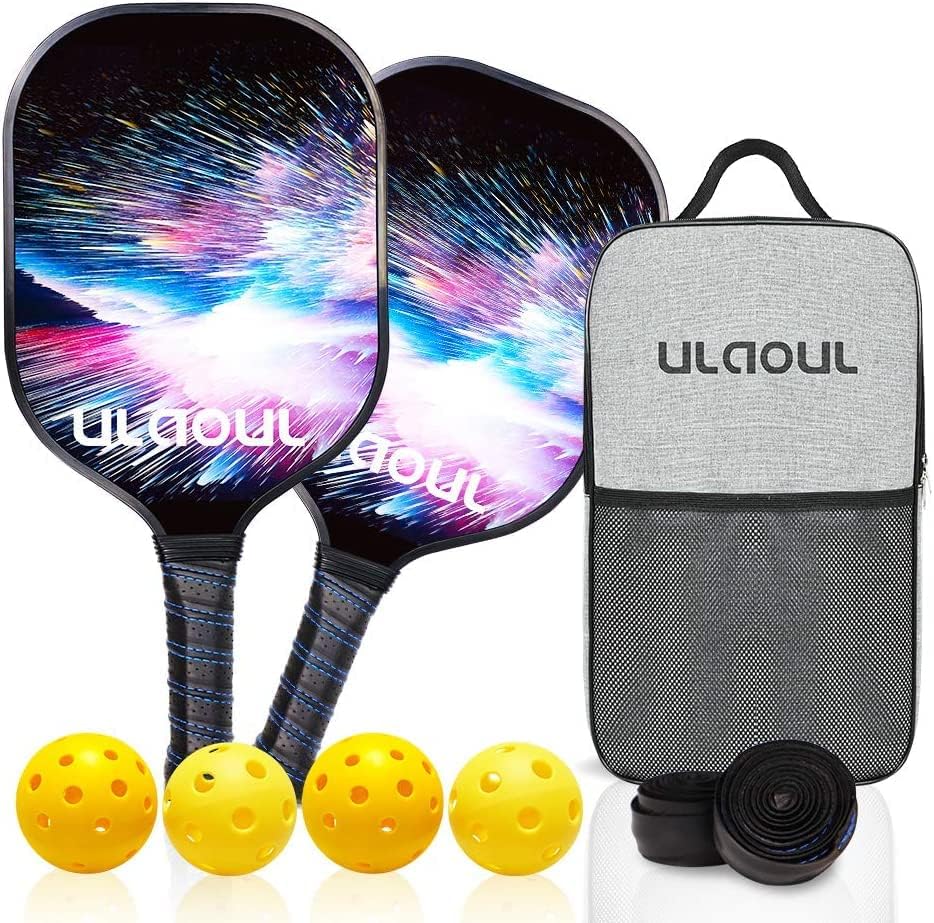 ULAOUL Pickleball Paddles Set, Graphite Pickle Ball Equipment