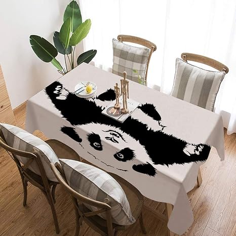 Amazon パンダ テーブルカバー 食卓カバー 146 146cm 面白いパンダは愛らしいフレンドリー漫画イラストを抱きしめて抱きしめたい 北欧 テーブルカバー 撥水 防水 防油 おしゃれ テーブルクロス オンライン通販