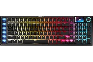 CORSAIR Vanguard AIR 99 Wireless Low-Profile Optical-Mechanical RGB Gaming Keyboard – QWERTY US, 99% Layout, OPX Switches, 80