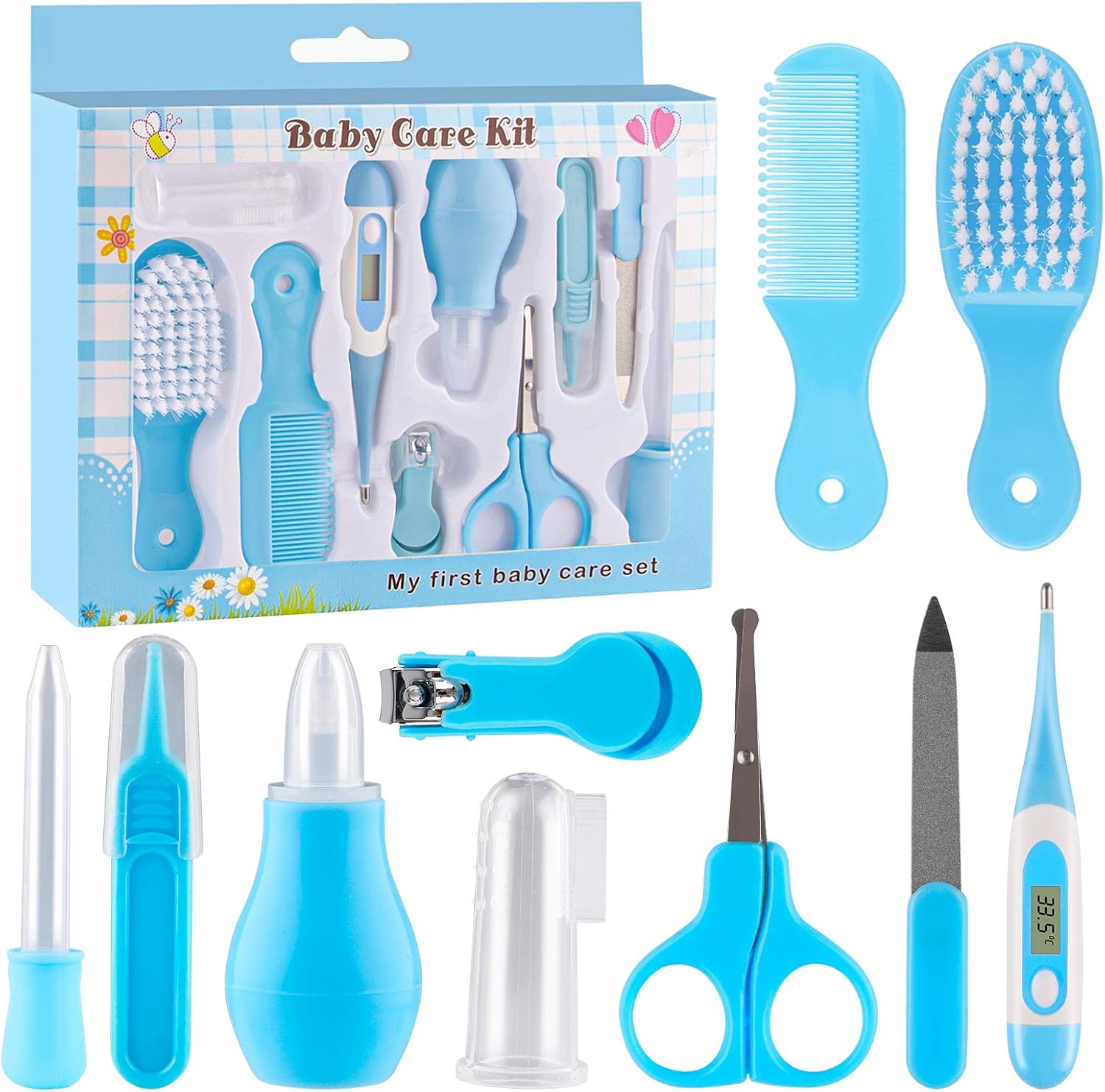 Fancywhoop Baby Grooming Kit 10 Pcs Newborn Health Care Set Baby Care Kit Daily Essential Accessories For Infants Newborns Amazon Co Uk Baby
