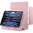 ESR for iPad Pro 11 Inch Case, iPad 11 Pro Case (2022/2021/2020, 4th/3rd/2nd Generation), Convenient Magnetic Attachment, 2-Way Stand, Full Pencil 2 Support, Rebound Magnetic Case,Pink