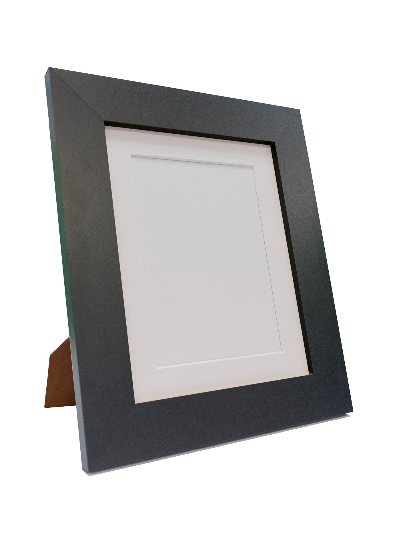 FRAMES BY POST Metro Black Photo Picture Poster Frame with White Mount 18" x 14" For Pic Size 14" x 11"