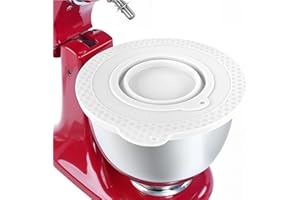 KIDOT Silicone Mixer Bowl Cover Compatible with KitchenAid 4.5-5 Quart Tilt-Head Stand Mixer, Mixer Bowl Lid to Prevent Spilling of Ingredients