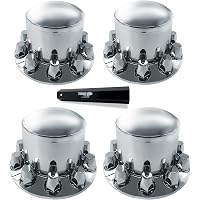 32/33mm Semi Truck Lug Nut Covers Wheel Covers Kit With 2 Front & 4