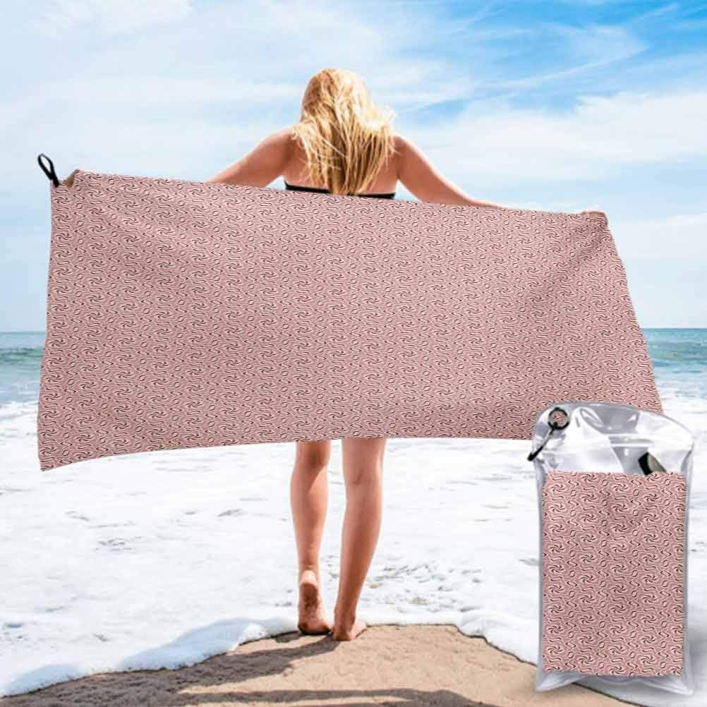 Ahuimin Quick Dry Pool Beach Towel, Star Figure Abstract Geometric Traditional Motifs Ornament 27.5 x 55 Inch Perfect for The Beach and Camping