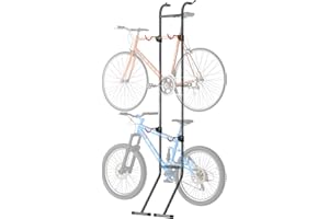 Suchtale 2 Bike Rack, Bicycle Rack, Bike Storage Rack for Garage, Gravity Bike Stand, Indoor Bike Organizer, Floor Vertical Bicycle Holder, Adjustable Wall Mount Cycle Hanger for Road Mountain Bikes
