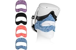 4 Pack Ermorgen Sweat Guard Band Compatible for Quest 3S/Quest 3/Quest 2/Quest/Valve Index Breathable Face Cover Gasket Virtual Reality Accessories Elastic Adjustable Protect Facial Skin for Workouts