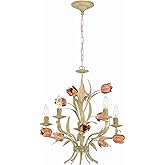 Crystorama Southport 5 Light Sage Rose Chandelier