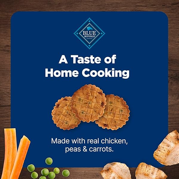 BLUE BUFFALO NUDGES HOMESTYLE NATURAL DOG TREATS, MADE IN THE USA WITH REAL CHICKEN, PEAS, AND CARROTS, 16-OZ. BAG
