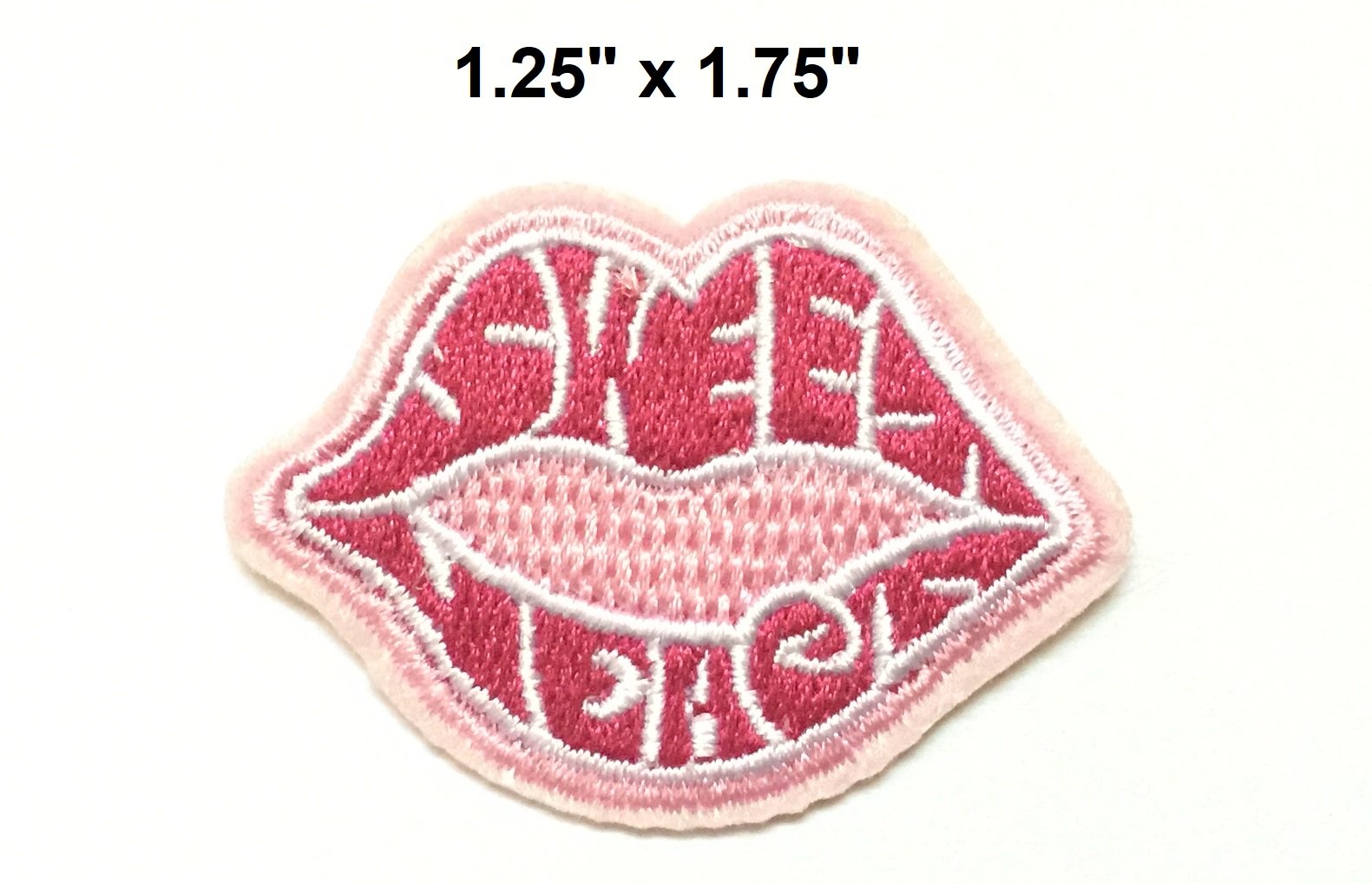 Set patch of Iron on Pink Patches for Women or Girls #13,Heart patch, Mouth patch, Flamingo Patch, Lipstick patch Patches Iron On Embroidery Patch Badges Applique Clothes by BossBee