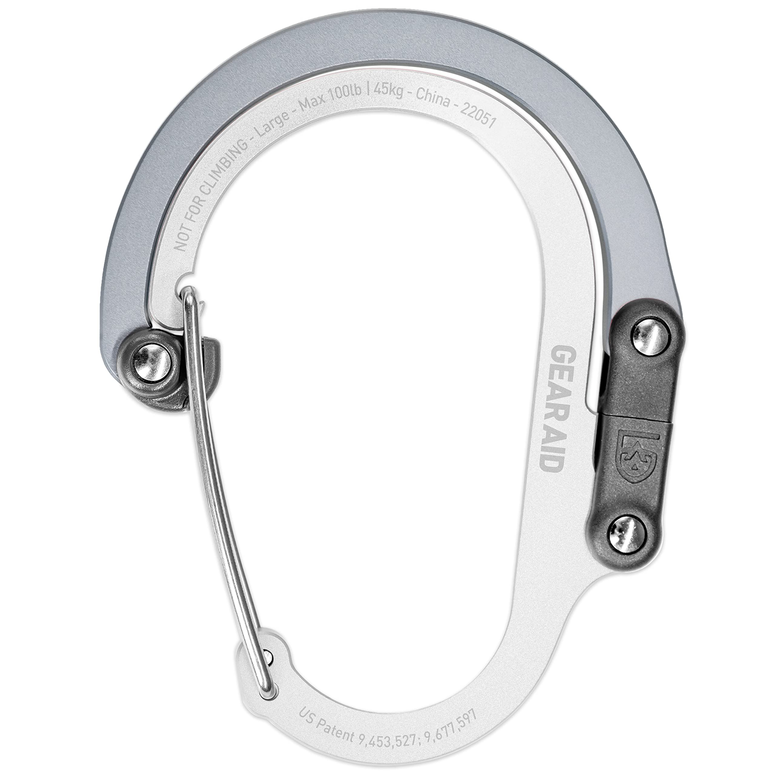 HEROCLIP Large - Carabiner Clip and Hook, Bag, Purse, Backpack Hanger, Baby Pushchair Hook, Keyring Carabiner and Multifunction for Camping, Fishing, Hiking Or Travel, Hang Anything, Anywhere