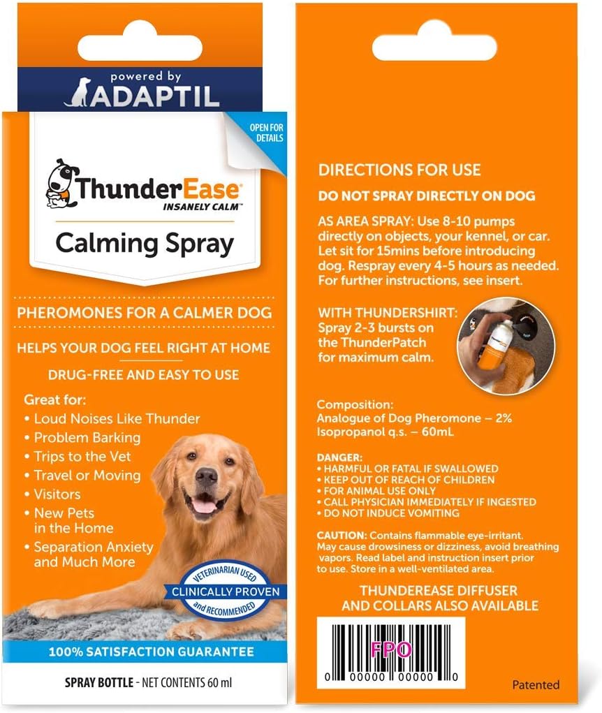 thunderease calming spray for dogs