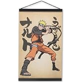 Open Road Brands Naruto Shippuden Anime Hanging Canvas Banner | Vintage Naruto Wall Decor for Bedroom or Game Room