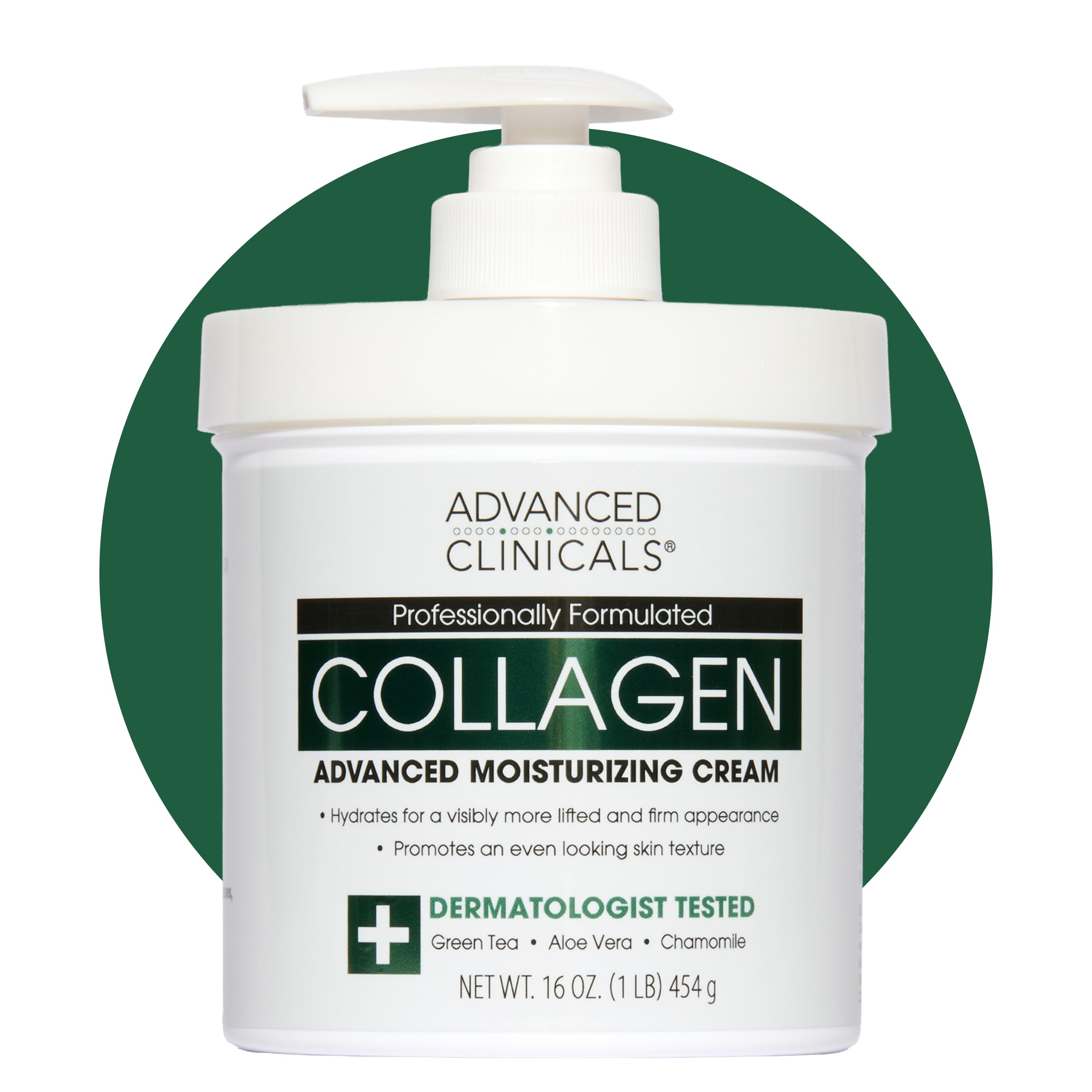 Advanced Clinicals Collagen Skin Rescue Lotion - Hydrate, Moisturize, Lift, Firm. Great for Dry Skin. 16oz Jar with Pump. by Advanced Clinicals