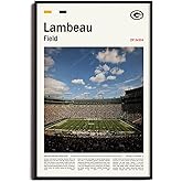 (Unframed 11"x17") LambeauField Canvas Print – Green Bay Home Field Wall Art for Packers Fans, Sports poster for Game Room or Man Cave Decor