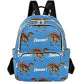 ALAZA Cool Dinosaur Dino Blue Small Backpack Purse for Women Travel Bag Fashion Daypack Back Pack Shoulder Bag