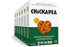 Chickapea Organic Chickpea Pasta - Spirals - 227g (Pack of 6)