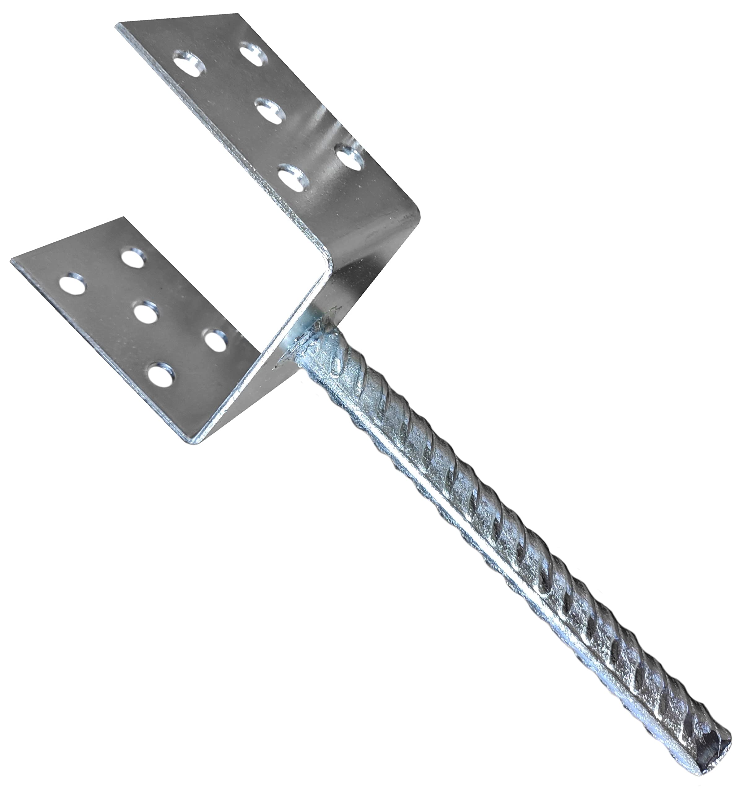 Fence Posts Support U Type Post Pergola Foot Shaped Galvanised 4mm Thick Concrete in U Heavy Duty Anchor Tool Steel 4mm Thick 100 x 100 x 60mm- 4 Inch x 4 Inch x 2.36 Inch