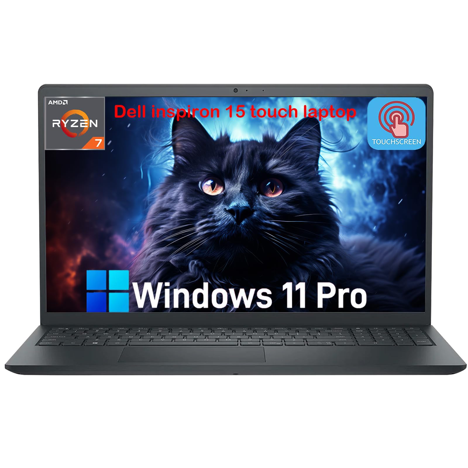 Dell Inspiron 15 3535 Touchscreen Laptop Computer for Business Student, 128GB RAM, 8TB SSD, Windows 11 Pro, AMD Ryzen 7 7730U, 15.6" WVA LED FHD Anti-Glare Display, Numeric Keypad Image