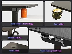 WALKINGDESK 63x55 Inches Reversible L Shaped