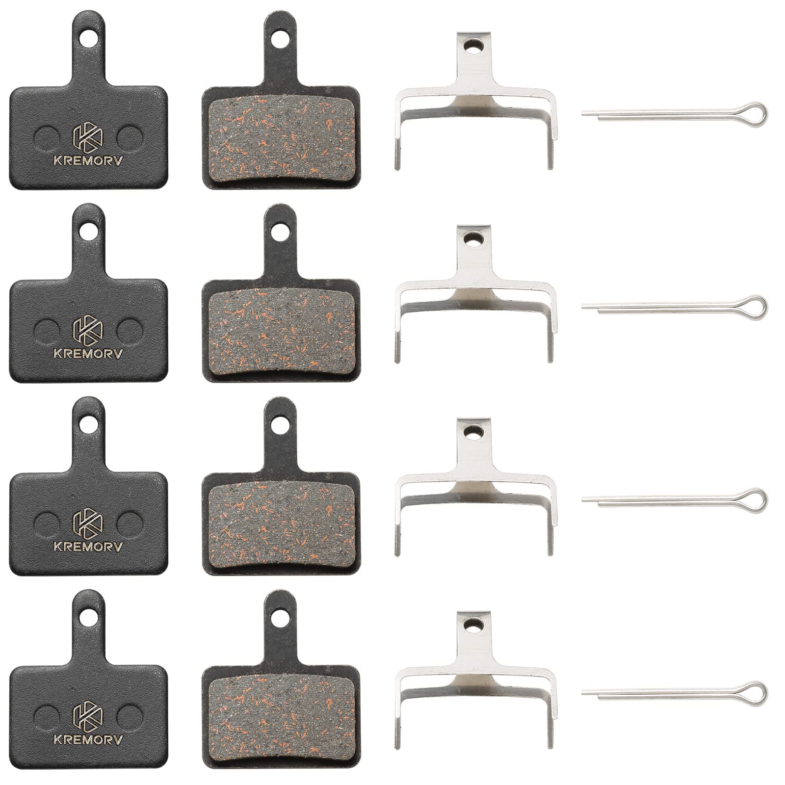 KREMORV 4 Pairs Bike Brake Pads Bicycle Disc Brake Pads Compatible with Shimano B01S Deore TRP Tektro