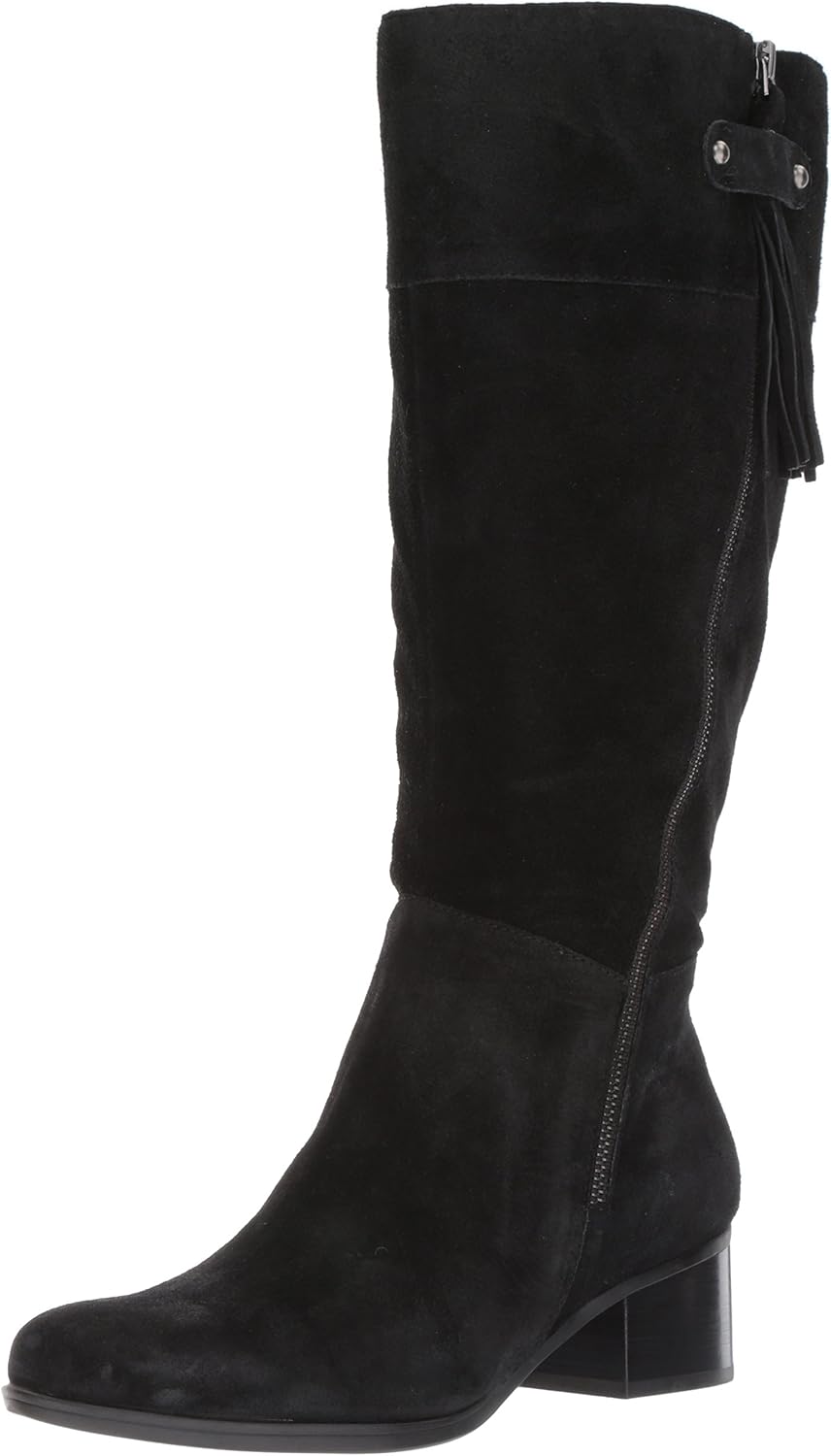 naturalizer black suede boots
