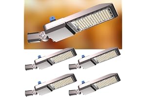 LIGHTDOT 320W(350x1W) LED Parking Lot Lighting 48000Lm (150lm/W) LED Parking Lot Lights Commercial with Smart Photocell ETL 5000K Pole Light Outdoor SlipFitter Mount- 4Pack 7Yrs Warranty