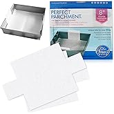 Parchment Paper Sheets for Baking: Oven Safe Parchment Paper, Parchment Sheets, Bakery Quality Baking Paper for Perfect Results, High Temperature, Cooking Sheets, 24 Count, 8 Inch Square
